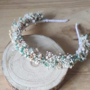 Diadema Comunión verde agua