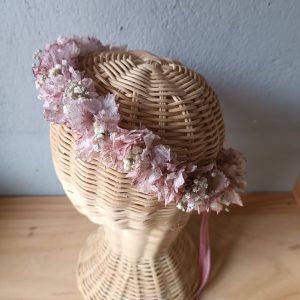 Coronita Comunión hortensia empolvada