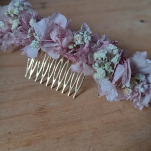 Media corona trasera rosa empolvado