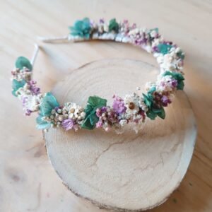Diadema verde jade y morado